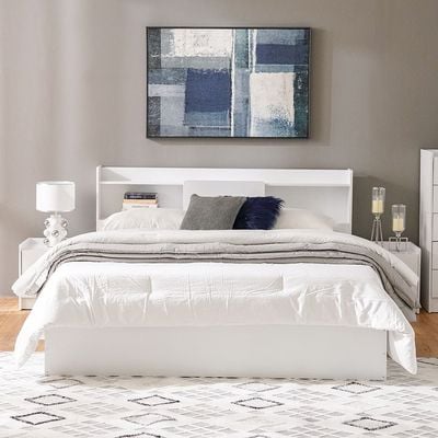 Supreme 180x200 King Bed - White - With 2-Year Warranty