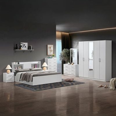 Supreme 160x200 Queen Bedroom Set-White