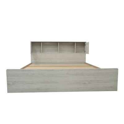 Zenith 180x200 King Bed with USB - White Oak/Cement - With 2-Year Warranty