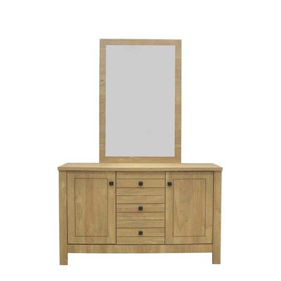 Athens 180X200 King Bed+2 Nightstands+Dresser/Mirror-Light Oak