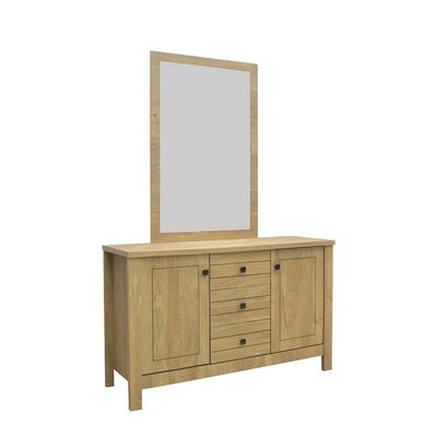 Athens 180X200 King Bed+2 Nightstands+Dresser/Mirror-Light Oak