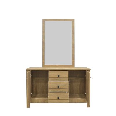 Athens 180X200 King Bed+2 Nightstands+Dresser/Mirror-Light Oak