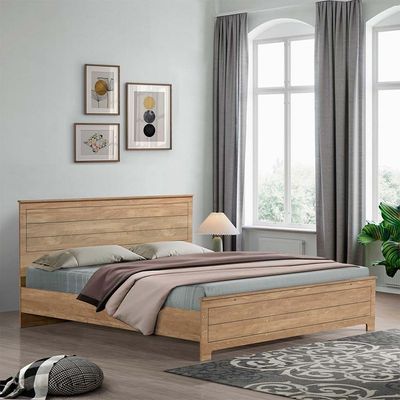 Athens 180X200 King Bed+2 Nightstands+Dresser/Mirror-Light Oak