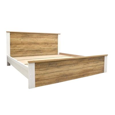 Swann 180x200 King Bed - Summer Oak/Pearl White - With 2-Year Warranty