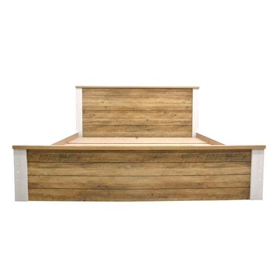 Swann 180x200 King Bed - Summer Oak/Pearl White - With 2-Year Warranty