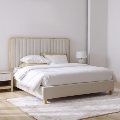Adeline 180x200 King Bed - Beige/Natural - With 2-Year Warranty