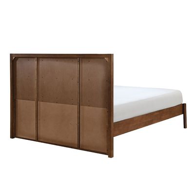 Derby Daisy 180X200 Solid Wood King Bed W/Upholstered Headboard-Brown+Beige