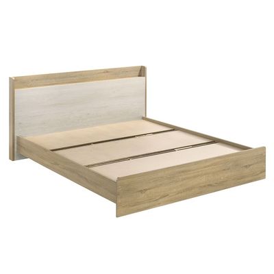 Kelly 180x200 King Bedroom Set W/Headboard Storage-White Ash+Sonoma Oak