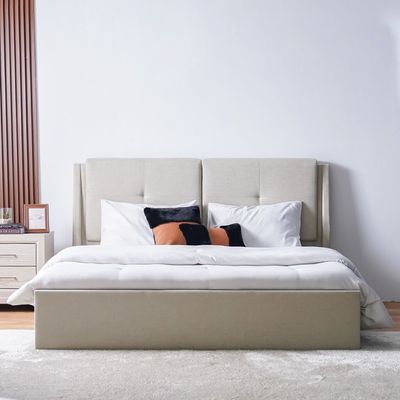 Supreme Zoom 160X200 Upholstered Bed-Beige