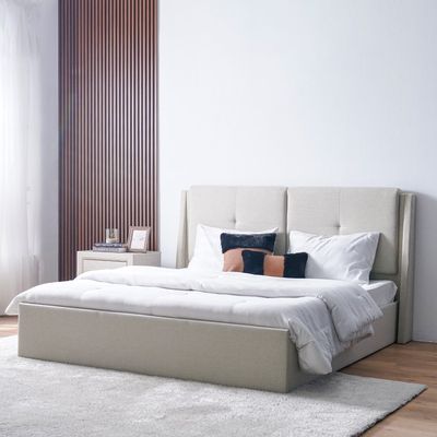 Supreme Zoom 160x200 Upholstered Bed - Beige - With 2-Year Warranty