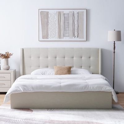 Supreme Twix 160X200 Upholstered Bed-Beige