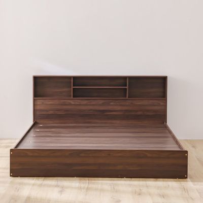 Gamorah 180X200 King Bed Set+1 Nightstand+Dresser/Mirror & Stool-Columbia Dark Brown