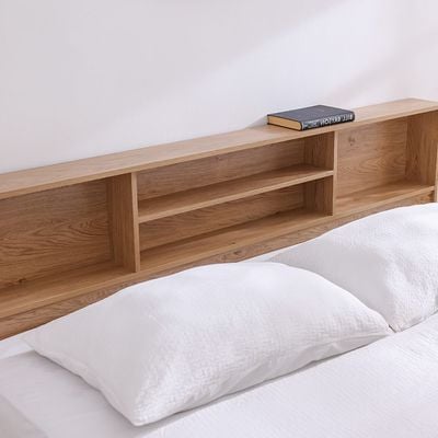 Gamorah New 180X200 King Bed Set+1 Nightstand+Dresser/Mirror & Stool-Oak