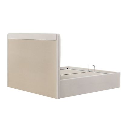 Lintell 180 X 200 King Bed W/Hydraulic Underbed Storage - Cream