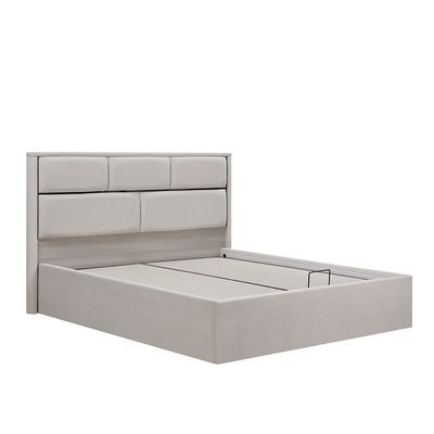 Trevor 180 X 200 King Bed W/Hydraulic Underbed Storage - Beige