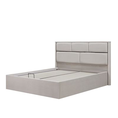 Trevor 180 X 200 King Bed W/Hydraulic Underbed Storage - Beige