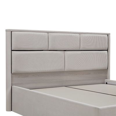 Trevor 180 X 200 King Bed W/Hydraulic Underbed Storage - Beige