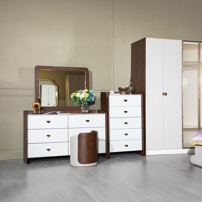 Alhamra 200X200 Super King Bedroom Set - Beige/Brass