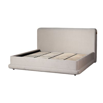 Alhamra 200X200 Super King Bed - Beige/Brass