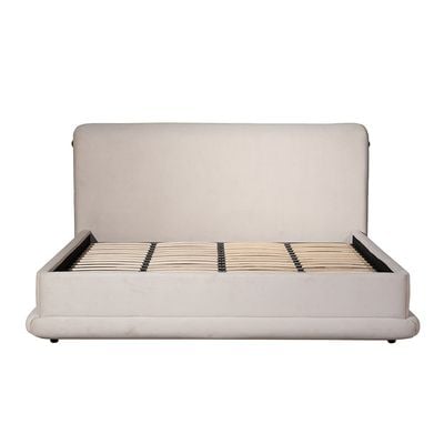 Alhamra 200X200 Super King Bed - Beige/Brass