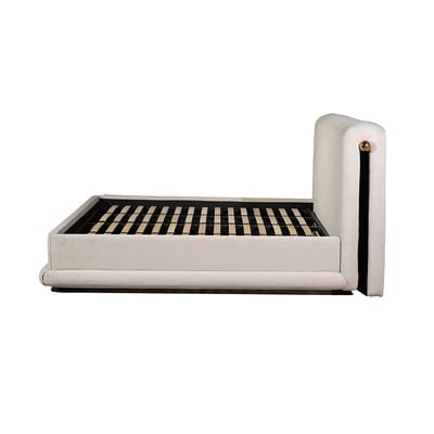 Alhamra 200X200 Super King Bed - Beige/Brass