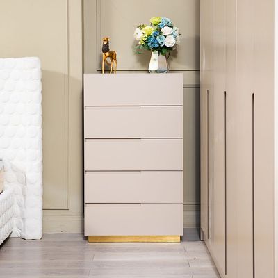 Allayal 180X200 King Bedroom Set- Beige/Gold