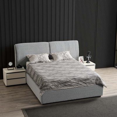 Jehangir 180X200 Upholstered King Bed - Grey