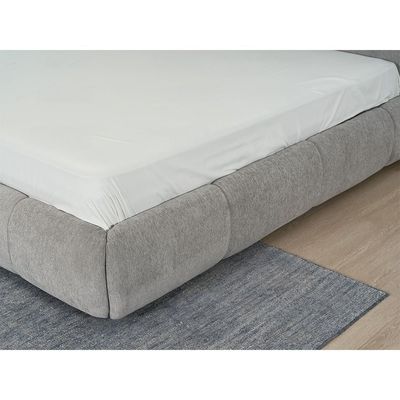 Ian 180X200 King Bed w/Headboard storage- Light Grey