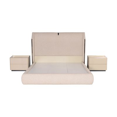 Mulligan 180X200 Upholstered King Bed - Beige/Khaki