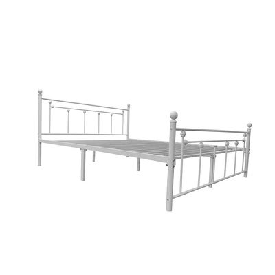 Bella Arrow 160x200 Metal Queen Bed-White
