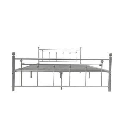 Bella Arrow 160x200 Metal Queen Bed-White