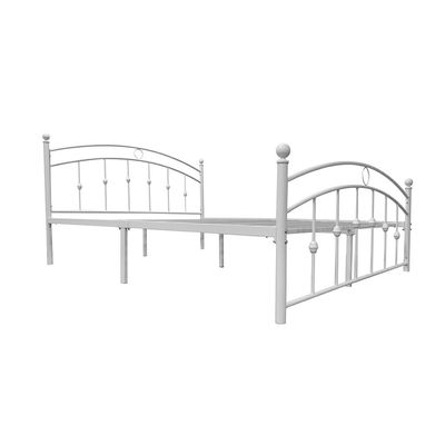 Bella Curve 160x200 Metal Queen Bed-White