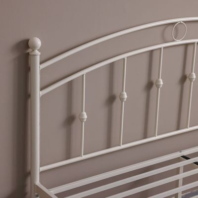 Bella Curve 160x200 Metal Queen Bed-White