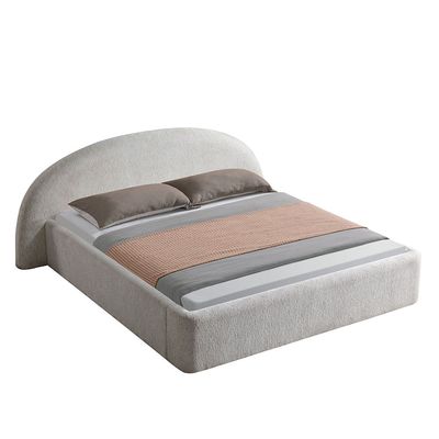 Betty 180x200 Upholstered King Bed - Light Beige