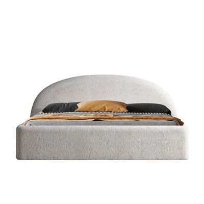 Betty 180x200 Upholstered King Bed - Light Beige