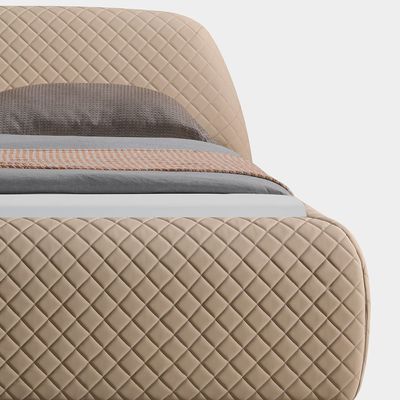 Michael 180x200 Upholstered King Bed - Brown