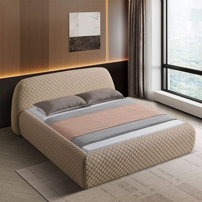 Michael 180x200 Upholstered King Bed - Brown