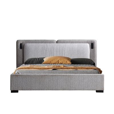 Maison 160X200 Upholstered Queen Bed - Light Grey /Dark Grey