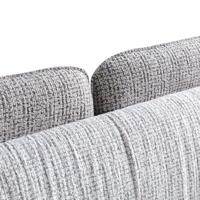 Maison 160x200 Upholstered Queen Bed w/ LED - Light Grey /Dark Grey