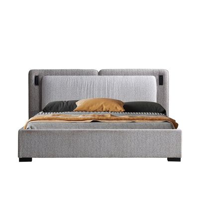 Maison 180X200 Upholstered King Bed - Light Grey /Dark Grey