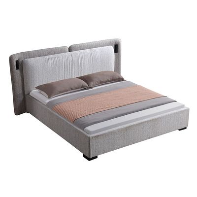 Maison 180X200 Upholstered King Bed - Light Grey /Dark Grey