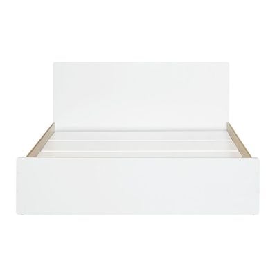 Kinder 160x200 Queen Bed-White & Sonoma Oak