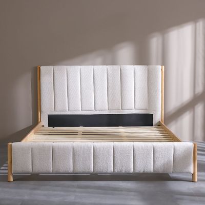 Avalon 160x200 Queen Bed W/Upholstered Headboard-Pearl