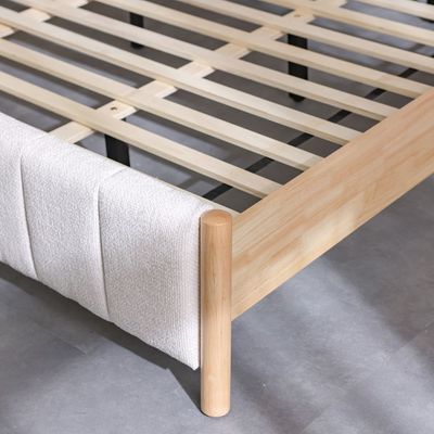 Avalon 160x200 Queen Bed W/Upholstered Headboard-Pearl