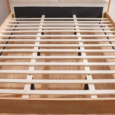 Anchor 160x200 Queen Bed W/Upholstered Headboard-Natural