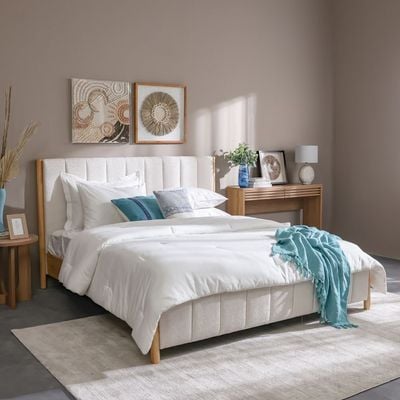 Avalon 180x200 King Bed W/Upholstered Headboard-Pearl
