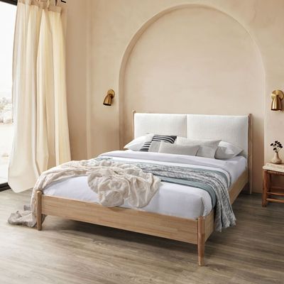Anchor 180x200 King Bed W/Upholstered Headboard-Natural