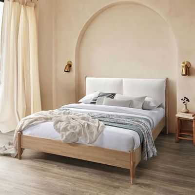 Anchor 180x200 King Bed W/Upholstered Headboard-Natural