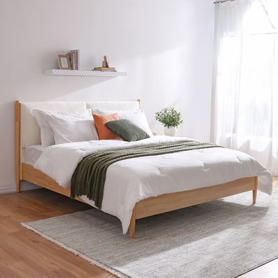 Anchor 180x200 King Bed W/Upholstered Headboard-Natural