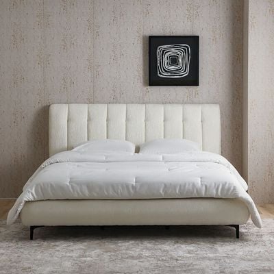 Ember 180x200 Upholstered King Bed-Natural